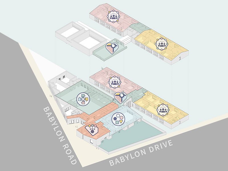 Orbiston Community Hub Axo Diagram